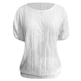 thumbnail image 5 of Lixiuxyad Stylish Women's T Shirts For Everyday Wear Casual Outings And Layering Soft Fabric Versatile Fit Wardrobe Staple Summer Tee Shirts,White XXL, 5 of 6
