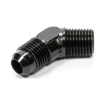 45 Deg Adapter Fitting #6 x 1/4 MPT Black