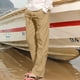thumbnail image 1 of Pantalones largos para hombre, moda de verano, lisos, informales, con cintura elástica y bolsillos, 1 of 5