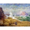 thumbnail image 2 of William Henry Holmes 14x12 Gold Ornate Wood Frame and Double Matted Museum Art Print Titled - On the Coast of California, 2 of 4