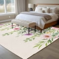 thumbnail image 4 of Spring Pink Flower Large Area Rugs 8x10 ft Eucalyptus Leaf Wildflower Countryside Washable Rug Non Slip Indoor Carpet Absorbent Floor Mat for Living Room Bedroom Dining Room, 4 of 9