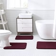 thumbnail image 6 of Walensee Memory Foam Bath Rug, 20"x32", Burgundy, Non Slip Bathroom Mat, Machine Wash, 6 of 6