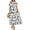 White, variant on PRETTYGARDEN Women's Summer Casual Flutter Short Sleeve Boho Floral Maxi Dress Crew Neck Smocked Tiered Long Dresses