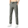 thumbnail image 2 of Gray Young Adult Clothing Fast Dry Stretch Ice Cool Breathable Running Jogger Drawstring Sweatpants With Pockets Mens Sweatpants, 2 of 5