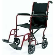 Karman Healthcare LT-2017-BD Transport Wheelchair-Burgundy