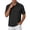 Black, variant on Gyexs Mens Cotton Polo Shirt V Neck Short Sleeve Textured Polo Shirts Soft Stretchy Casual Workout Golf Tee with Pocket White, Size XL