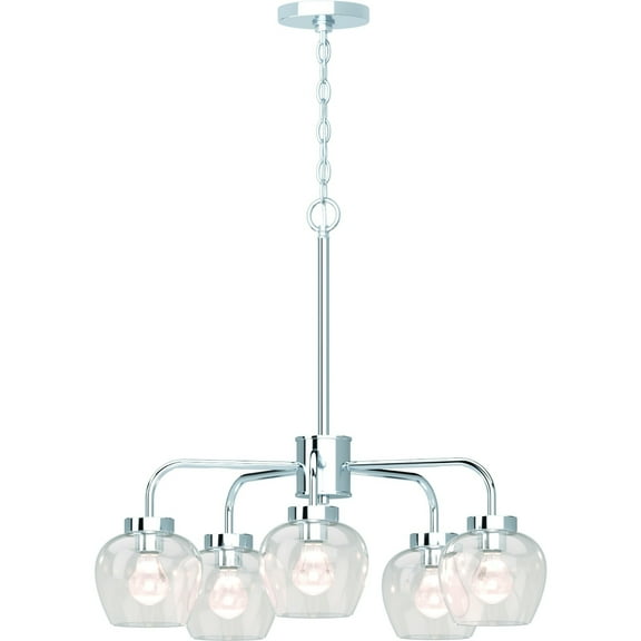 Volume Lighting Aria 5-Light Indoor Polished Nickel Hanging Chandelier
