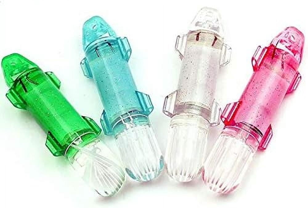 LED 4PACK Deep Drop Underwater Fishing Flashing Light Bait Lure Squid, 500hrs Lifespan, 600M Deep