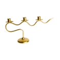 thumbnail image 4 of Candelabro De Hierro Para Velas, Candelabro Para El Hogar, Candelabro De 3 Brazos Para Chimenea, Dorado, 4 of 8
