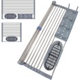 thumbnail image 1 of Expandable Roll Up Dish Drying Rack12-23'',Retractable Dish Drying Rack Over The Sink,Foldable Stainless Steel Dish Drainer for Kitchen,Dishes,Cups,Fruits,Vegetables,Spoons,Forks, 1 of 4
