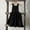 Black, variant on LADIGASU Middle-aged Children Solid Color Cotton And Linen Back Button Up Dress Suspender Skirt With Pockets