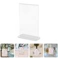 thumbnail image 4 of MOVTOTOP 3Pcs Transparent Display Stand Plastic Menu Display for Restaurant 5.03X3.54X1.77in, 4 of 7