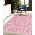 thumbnail image 4 of Celtic Decorative Rug, Retro Tribal Circle Knots Eternity Forms Pattern Boho Ireland Irish Floral Art, Quality Carpet for Bedroom Dorm and Living Room, 6 Sizes, Pastel Pink, by Ambesonne, 4 of 4