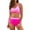 Hot Pink, variant on Women's Bikini Set Solid Color Two Piece Swimsuit with Removable Bra Pads No Underwire for Beach Swimming Vacation,Blue,L