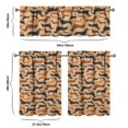 thumbnail image 6 of Dog Print Kitchen Curtains 36 Inch Short - 3 Panel Set, Cute Puppy & Floral Design, Rod Pocket Pet Lover Curtains 100% Polyester, Paw & Bone Pattern for Kitchen, Living Room, Bedroom, Easy Wash, 6 of 6