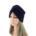 thumbnail image 4 of IAJDKMEK Knitted Turban Hat Women's Warm - Headband Stretchy Cross Baggy Bohemian Cap, Hats for Women, Cap Adjustable Winter, 4 of 4