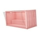 thumbnail image 3 of Vitrina para objetos de colección, vitrina transparente a prueba de polvo, caja de almacenamiento, vitrina, contenedor para muñecas, figuras de acción con rosa claro, 3 of 9