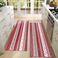 thumbnail image 4 of Kitchen Rugs Sets Of 2,Red Christmas Folk Pattern Anti Fatigue Kitchen Mat Rugs Non Slip Washable,Decorative Kitchen Floor Mats for Kitchen,Sink,Laundry,17"X47", 4 of 5