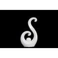 thumbnail image 1 of "S" Shaped Ceramic Abstract Sculpture, Small, Glossy White, 1 of 1