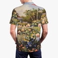 thumbnail image 3 of Balery American Flag Rose Garden Printed Men’s Short Sleeve Polo Shirt, Midweight Men's Shirt,Golf Polo shirts -Medium, 3 of 8