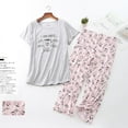 thumbnail image 1 of Pyjamas d'Été pour Femmes Manches Courtes plus Graisse Fine Ensemble de Vêtements de Maison pour Femmes Adorable et Frais, 1 of 5