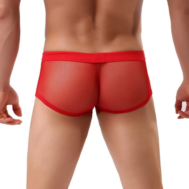 IYUNYI Men's Boxer Briefs Bulge Pouch Front Open Underwear,Pack of 3