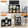 thumbnail image 3 of Simenmax 6 Cube Storage Organizer, Bookshelf with 3 Removable Back Panels for Living Room, Bedroom, Home Office, Black, 3 of 9