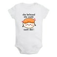 thumbnail image 2 of iDzn She Believed She Could Sushi Did Funny Rompers For Babies, Newborn Baby Unisex Bodysuits, Infant Jumpsuits, Toddler 0-24 Months Kids One-Piece Oufits, 2 of 5