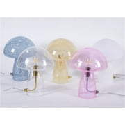 Urban Shop Novelty Glass Mushroom Lamp, Blue Tortoise, 12 H, Plug-in