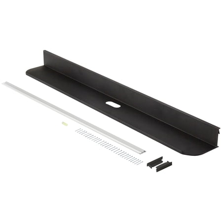 No Stud Sound Bar SHELF 38 Radius Ends (4.125 depth) - Black