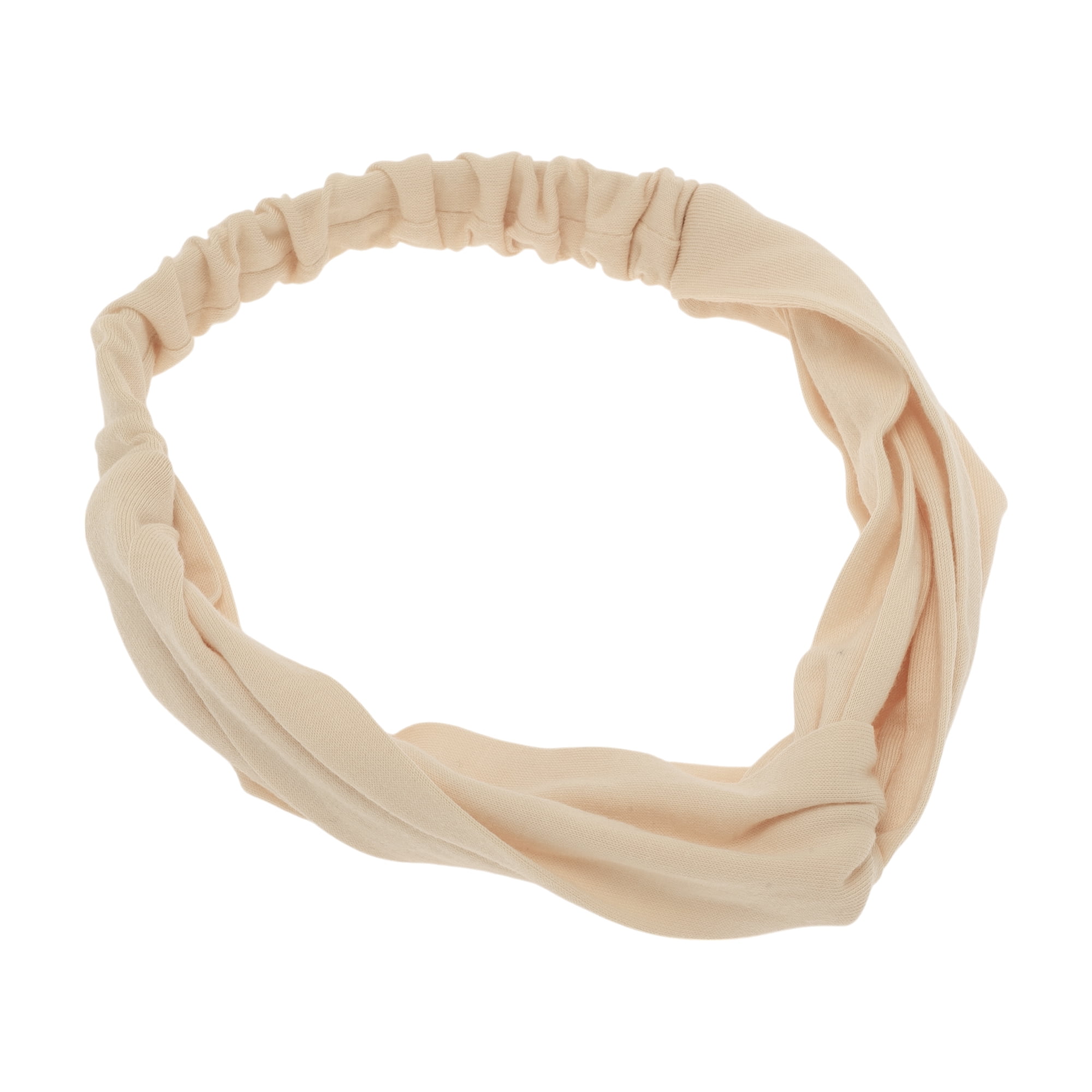 Unique Bargains Stylish Simple Solid Elastic Cross Headwrap Khaki