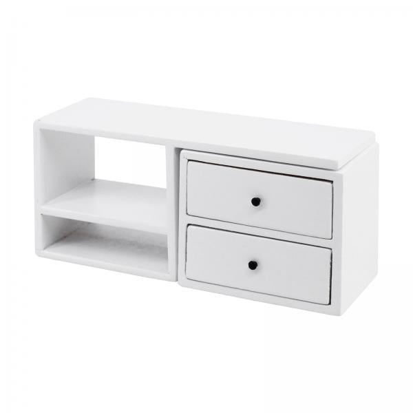 2x1:6 Escala Miniatura Gabinete De Madera Lief Escena Juguete Adornos Blanco Sunnimix Gabinete en miniatura