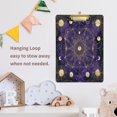 thumbnail image 6 of 12.5" x 9" Acrylic Clipboard with Silver Metal Clip Office and Classroom Essential Gold Celestial Pattern, 6 of 7