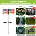 thumbnail image 3 of Toopower Waterproof Solar Powered Outdoor Pathway Lights, 4 LED Flagpole Lights for Backyard, Patio, Garden, 2-Pack, 3 of 9
