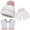 White, variant on MAOQHI Kids Cartoon Hat Scarf Gloves Set Winter Hat Scarf and Warm Knitted with Matching Neck Warmer Mittens for Boys Girls Cold Weather