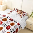 thumbnail image 4 of Castle Fairy Basketball Soccer Football Baseball Twin Comforter Sets 2pcs, Sport Ball Game Bedding Set, Multicolor White,1 Comforter and 1 Pillowcase, 4 of 6