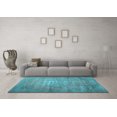 thumbnail image 3 of Ahgly Company Indoor Square Persian Light Blue Traditional Area Rugs, 4' Square, 3 of 4