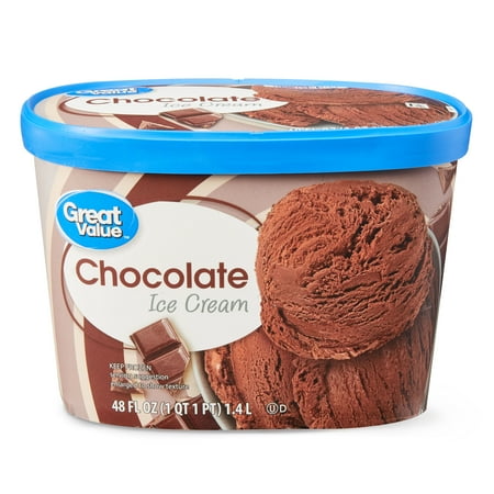 Walmart Grocery Great Value Ice Cream Chocolate 48 Fl Oz