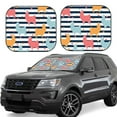 thumbnail image 6 of Kdxio Colorful Llama Print 2-Piece Sun Shade Front Windshield - Foldable Car Front Window Sunshades For Most Sedans Suv Truck, 6 of 6