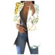 thumbnail image 1 of Gibobby Blazer de mujer casual Blazer de tweed casual de manga larga con frente abierto para mujer estilo informal para trabajo oficina con bolsillos(Amarillo,XL), 1 of 4