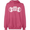 thumbnail image 2 of OXI Hoodie Sweatshirt - Your Workout is, Basic Casual Hoodie for Men's and Women Fleece Hoodie Long Sleeve - Safety Pink Large, 2 of 3