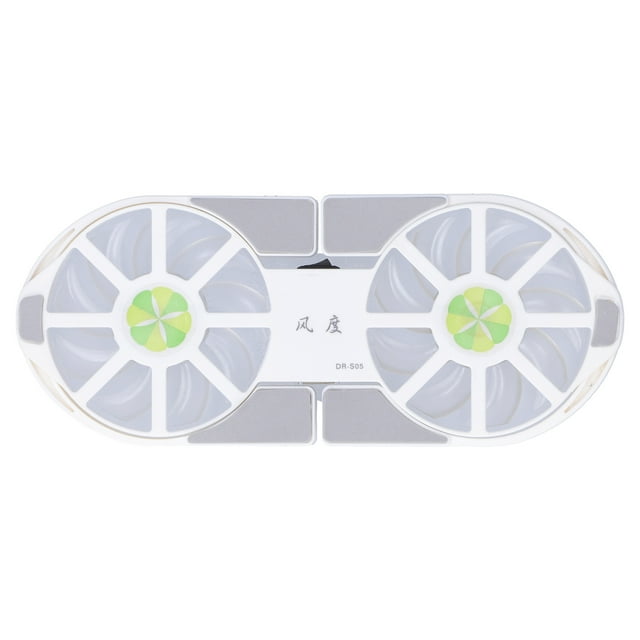 Large Air Volume , Laptop Cooling Pad DualFan Notebook Cooler, Foldable Heat Sink for Office Computers with Blue LED Light, Low Noise, USB Power Hub, Safety Switch