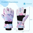 thumbnail image 2 of Women's Touchscreen Winter Ski Gloves, Warm Water-Proof Gloves, Bike Riding Skiing Hiking Motorcycle Outdoor Activity Gloves for Women Girls(Pink), 2 of 6