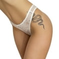 thumbnail image 3 of Women Sexy Underwear Mesh See Through Lingerie Embroidery Bra and Thong and Stocking, 3 of 5