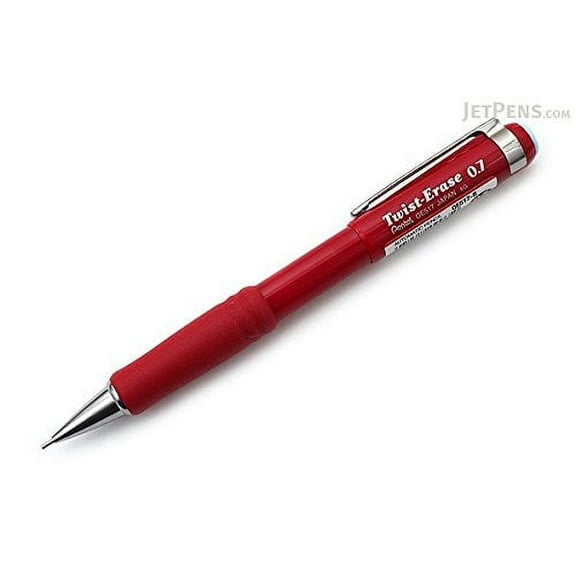 Pentel: Twist-Erase III Automatic Pencil, 0.70 mm, Red Barrel -:- Sold as 2 Packs of - 1 - / - Total of 2 Each