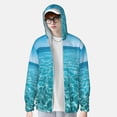 thumbnail image 2 of Daiia Crystal Clear Ocean Waves UPF 50+ Sun Protection Hoodie Jacket Lightweight Long Sleeve Sun Shirt for Women Men with Pocket Hiking Outdoor-X-Large, 2 of 7