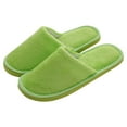 thumbnail image 1 of Zapatillas antideslizantes, cálidas, de algodón, zapatos de piso de felpa, zapatillas de invierno para interior para hombre y mujer (verde claro 38-39 yardas 7US, 4.5UK, 38EU, 9.432Inch), 1 of 7