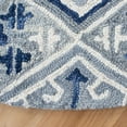 thumbnail image 3 of SAFAVIEH Aspen Celandine Geometric Wool Area Rug, Grey/Navy, 7' x 7' Round, 3 of 7