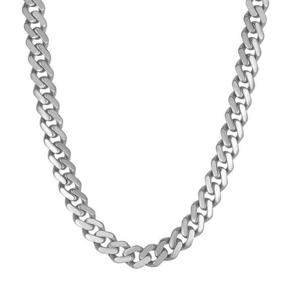 14k White Gold 22 inch Polished Curb Chain Necklace 22 in