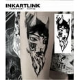 thumbnail image 2 of WWS-Tattoo Tech, 2 Sheets Medium Semi Permanent Tattoo, Adult Art Design Temporary Tattoos, Lasts 1-2 Weeks, Waterproof, Realistic Look, No Adhesive, No Reflection (Evil Woman), 2 of 4